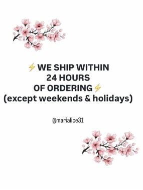 ⚡️WE SHIP WITHIN 24 HOURS OF ORDERING (except weekends & holidays)⚡️